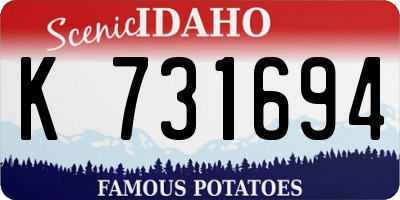 ID license plate K731694