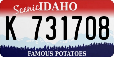 ID license plate K731708