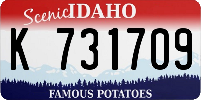 ID license plate K731709
