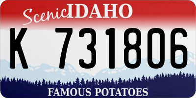 ID license plate K731806