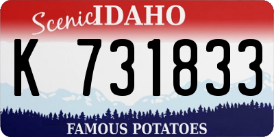 ID license plate K731833