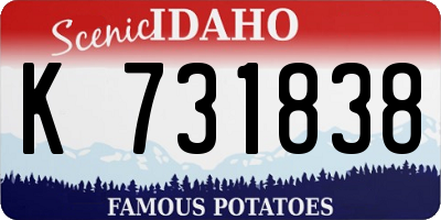 ID license plate K731838