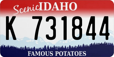 ID license plate K731844