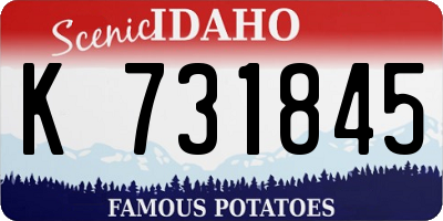 ID license plate K731845