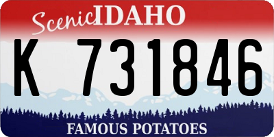 ID license plate K731846