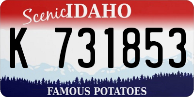 ID license plate K731853