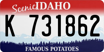 ID license plate K731862