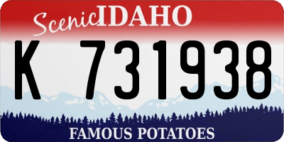ID license plate K731938