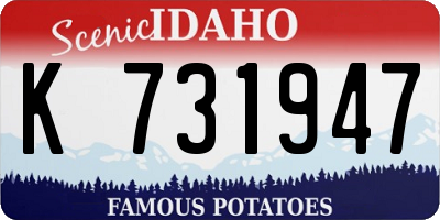ID license plate K731947