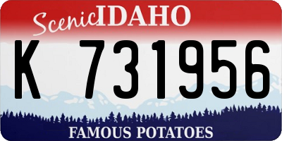 ID license plate K731956