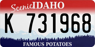 ID license plate K731968