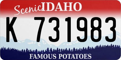 ID license plate K731983