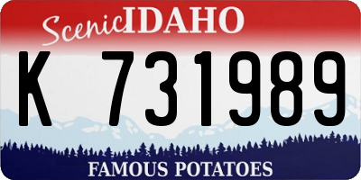 ID license plate K731989