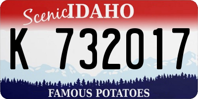 ID license plate K732017