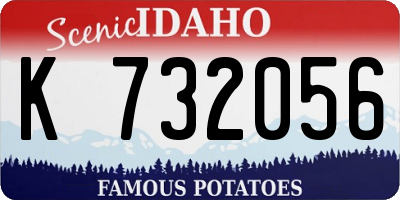 ID license plate K732056