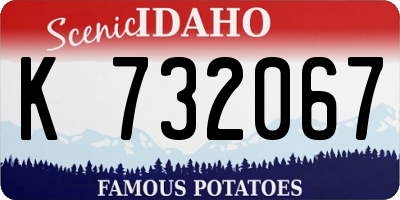 ID license plate K732067