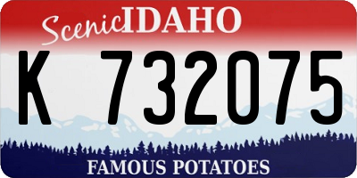 ID license plate K732075