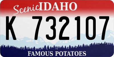 ID license plate K732107
