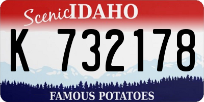ID license plate K732178