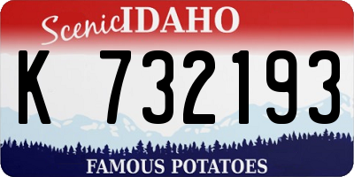 ID license plate K732193