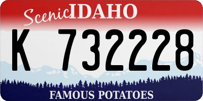 ID license plate K732228