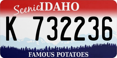 ID license plate K732236
