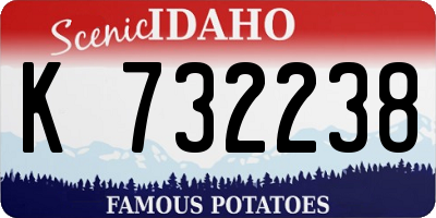 ID license plate K732238