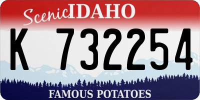 ID license plate K732254