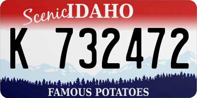 ID license plate K732472