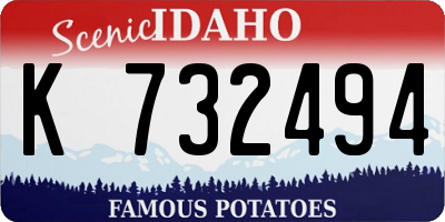 ID license plate K732494
