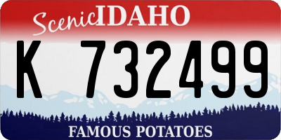 ID license plate K732499