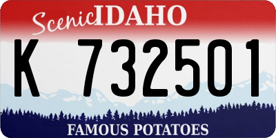 ID license plate K732501