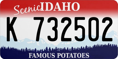 ID license plate K732502