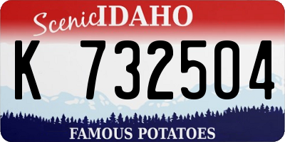 ID license plate K732504