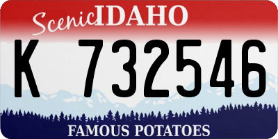ID license plate K732546