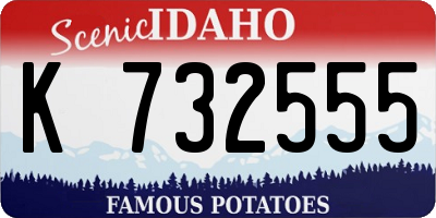 ID license plate K732555