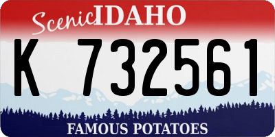 ID license plate K732561