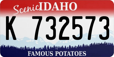 ID license plate K732573