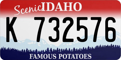 ID license plate K732576