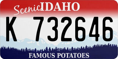 ID license plate K732646