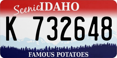 ID license plate K732648