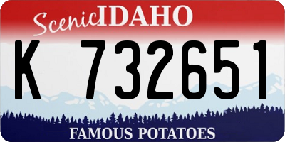 ID license plate K732651