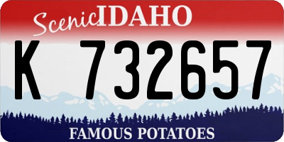 ID license plate K732657