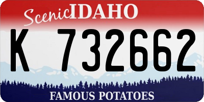 ID license plate K732662