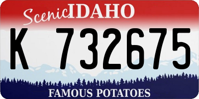 ID license plate K732675