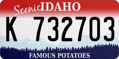 ID license plate K732703