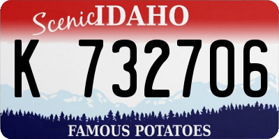 ID license plate K732706