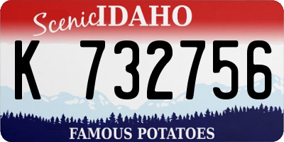 ID license plate K732756