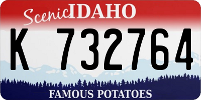 ID license plate K732764