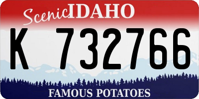 ID license plate K732766